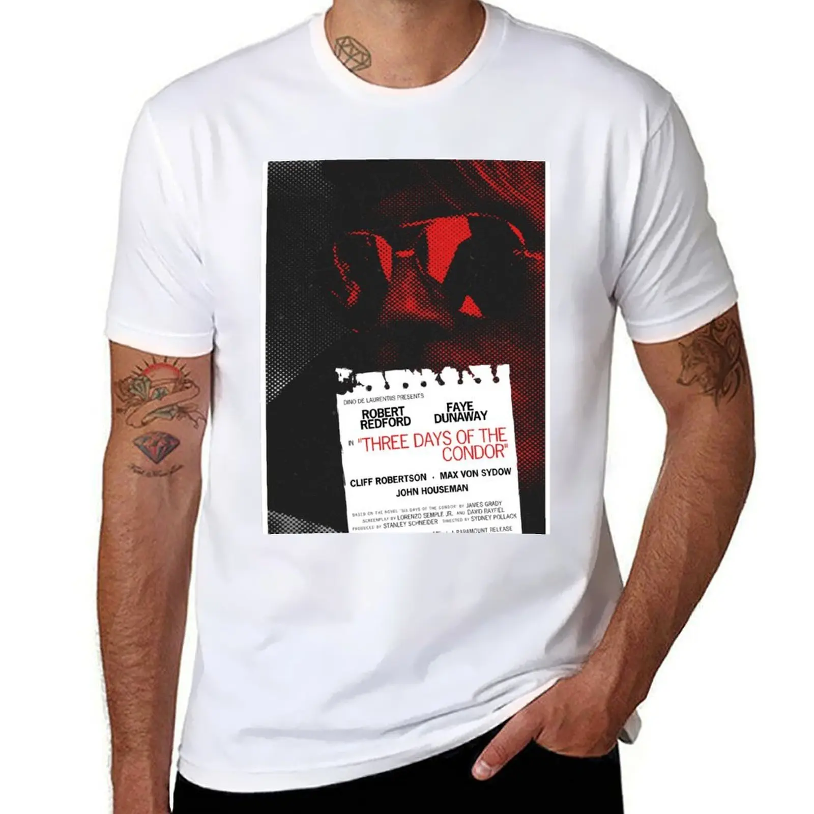 

Three Days of the Condor (1975) - Movie poster design T-Shirt t shirt for man 100 percent cotton t shirts for man cotton T-Shirt