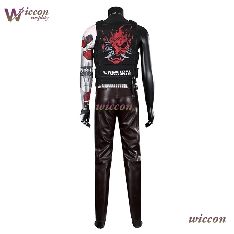 Wona/ Cyber2077 Punk Cosplay Johnny Cosplay Silverhand Costume Game Roeplay Vest Sleeve Mens Pants Halloween Carnival Clothing view 5