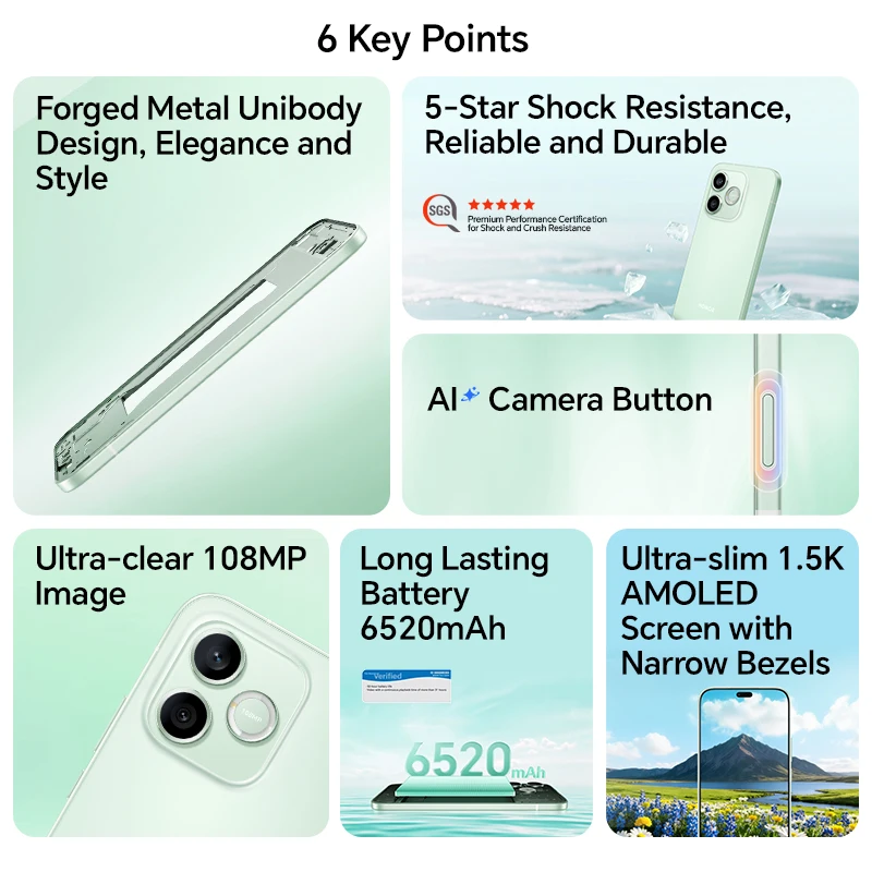 HONOR 600 Lite 5G, Teléfono Inteligente de 6.6 Pulgadas, Versión para la UE, MediaTek Dimensity 7100 Elite, Pantalla AMOLED de 120 Hz, 108 MP, 6520 mAh, Supercarga de 45 W 6