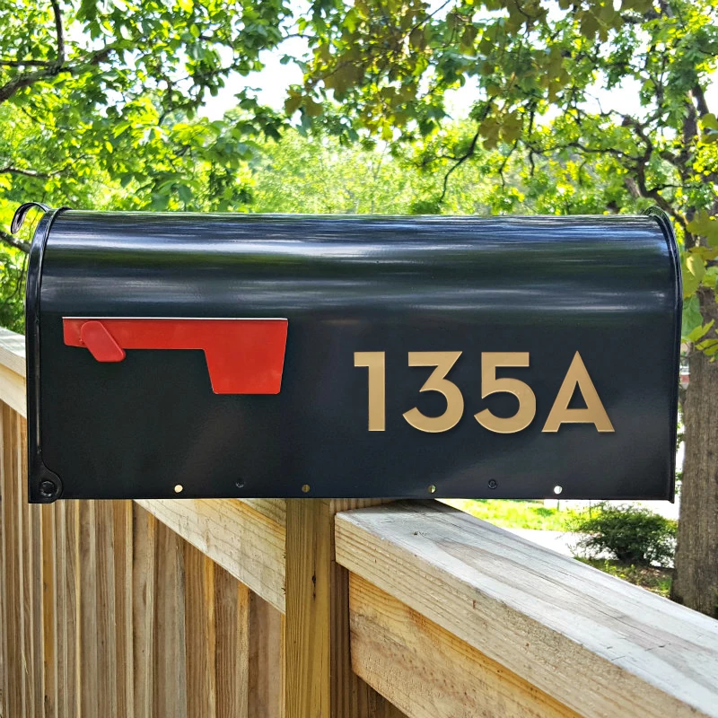 Acrylic 75mm Exterior House Number Outdoor Self Adhesive Letters Apartment Door Numbers Stickers Plate Sign Mailbox 3 inch