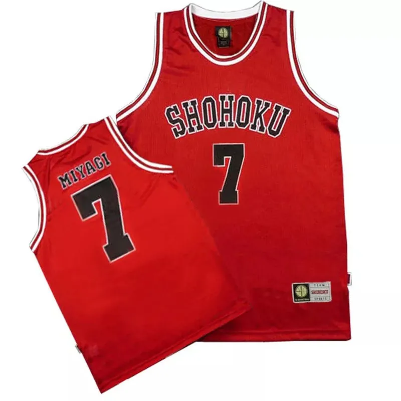 

Miyagi Anime Shohoku School Basketball Team Slam Dunk Jersey 1-15 Cosplay Costume Sakuragi Hanamichi Jersey Sports Wear Uniform