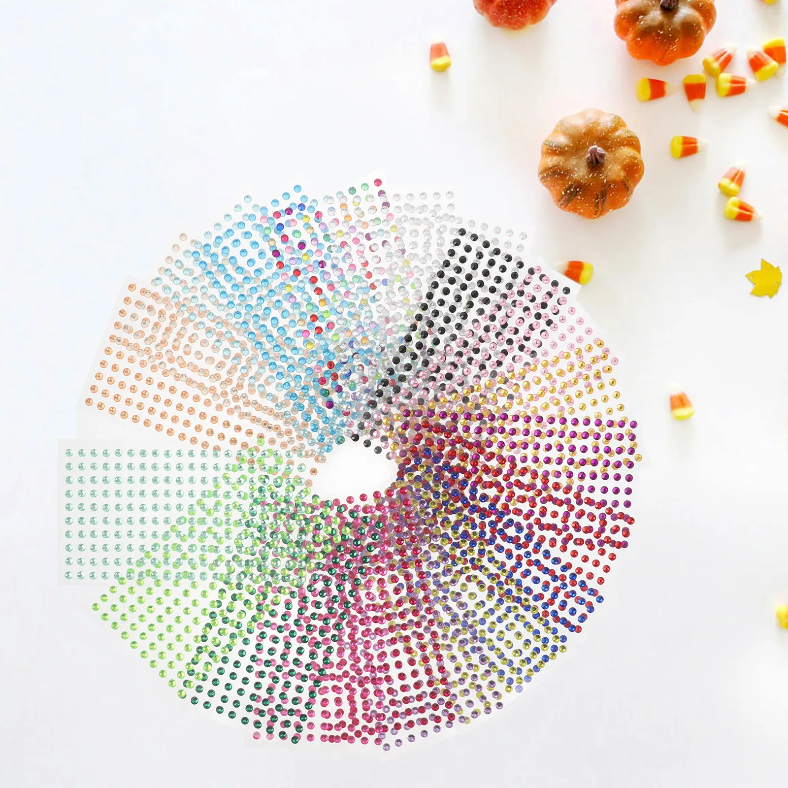 

20Pcs Round Acrylic Rhinestones Flatback Self Adhesive Glitter Stickers for Craft Phone Case Clothing Bling Decals Face Jewelry