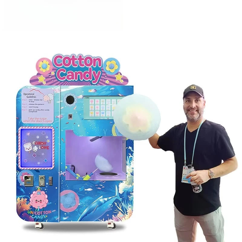 New Commercial Intelligent ODM Milk  Candy Floss Machine for Bakery Use Coin Operated