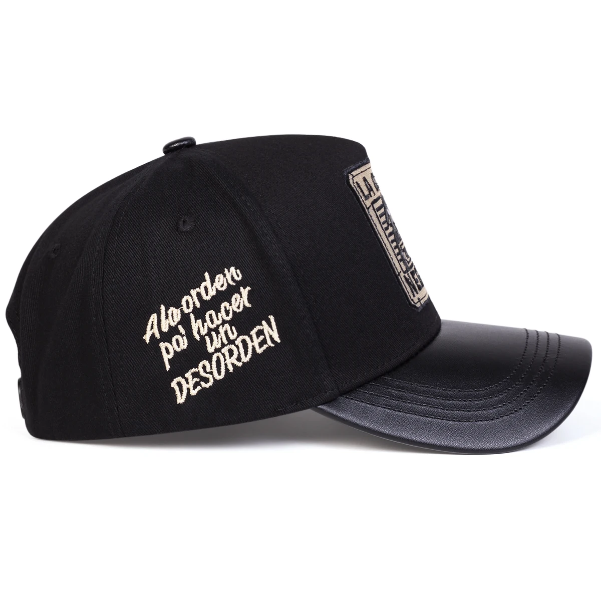 Unisex LA OVEJA NEGRA Baseballkappen mit Buchstabenstickerei, Frühling und Herbst, verstellbare Freizeithüte für den Außenbereich, Sonnenschutzhut, Sportkappe – Detail 3