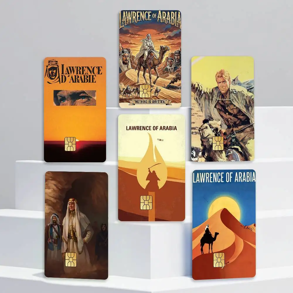 T-E-Lawrence Movie of Arabia Card Stickers for Bank Access Protective Waterproof Film Cover Sticker Gift