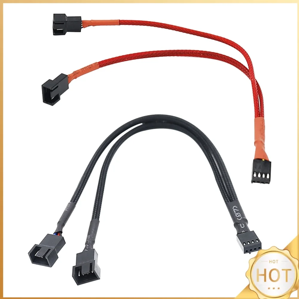 Motherboard CPU PC Case Fan 4 Pin Extension Y Splitter Cable 4 Pin to 3/4 Pin