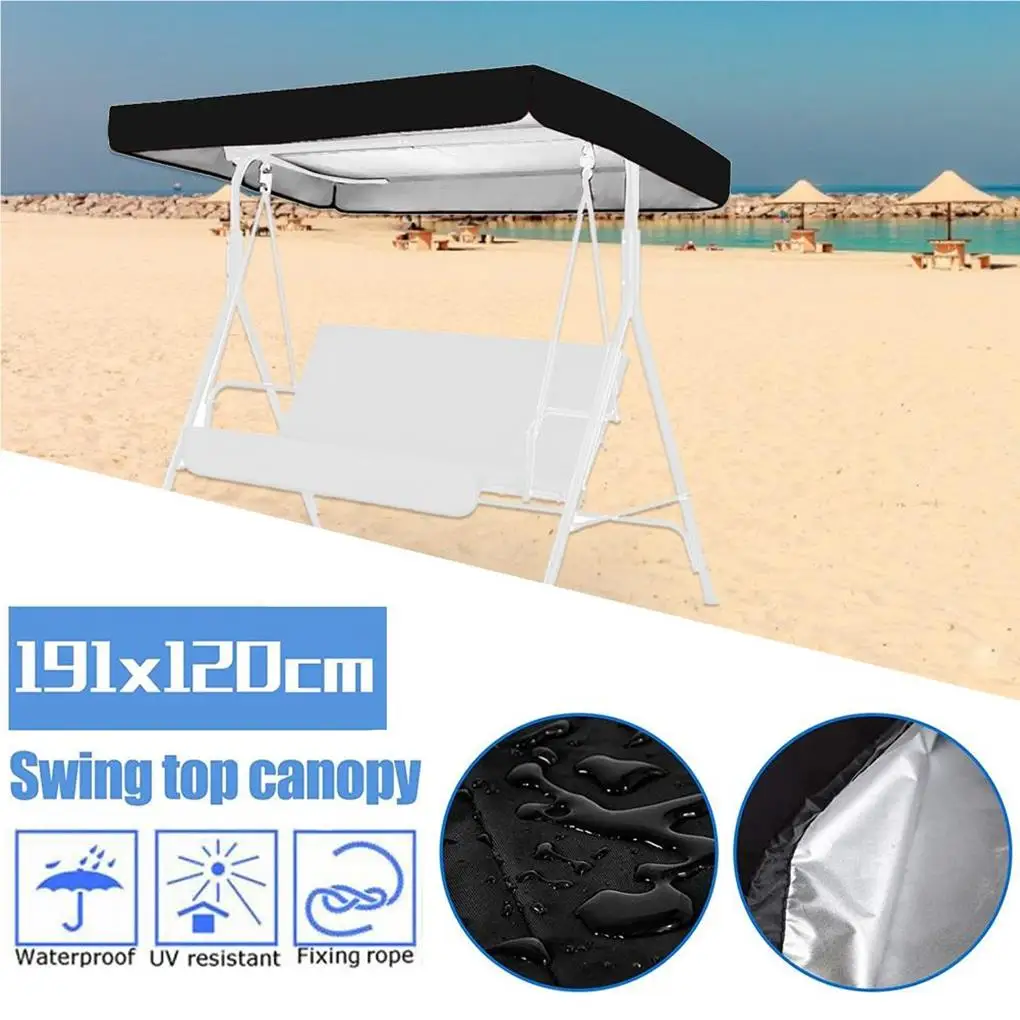 

210D waterproof Dustproof sun protection Ceiling Covers Canopies Protectors Outdoor Swing Canopy Top Cover 191*120*18cm