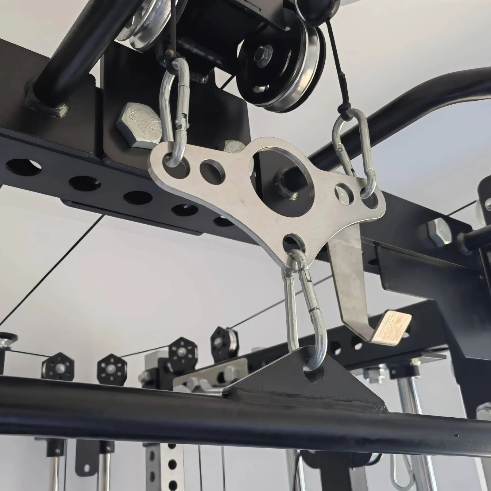 Picture 5: Gym Conversion Plate Brushed Finish Double to Single Pulley Adapter Plate Double to Single Pulley Connector Machined