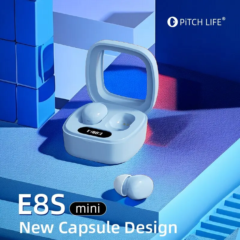 E8S MINI TWS Bluetooth Headset Wireless Headset In.Ear Stereo Noise Reduction Sports Headset with Microphone Headset