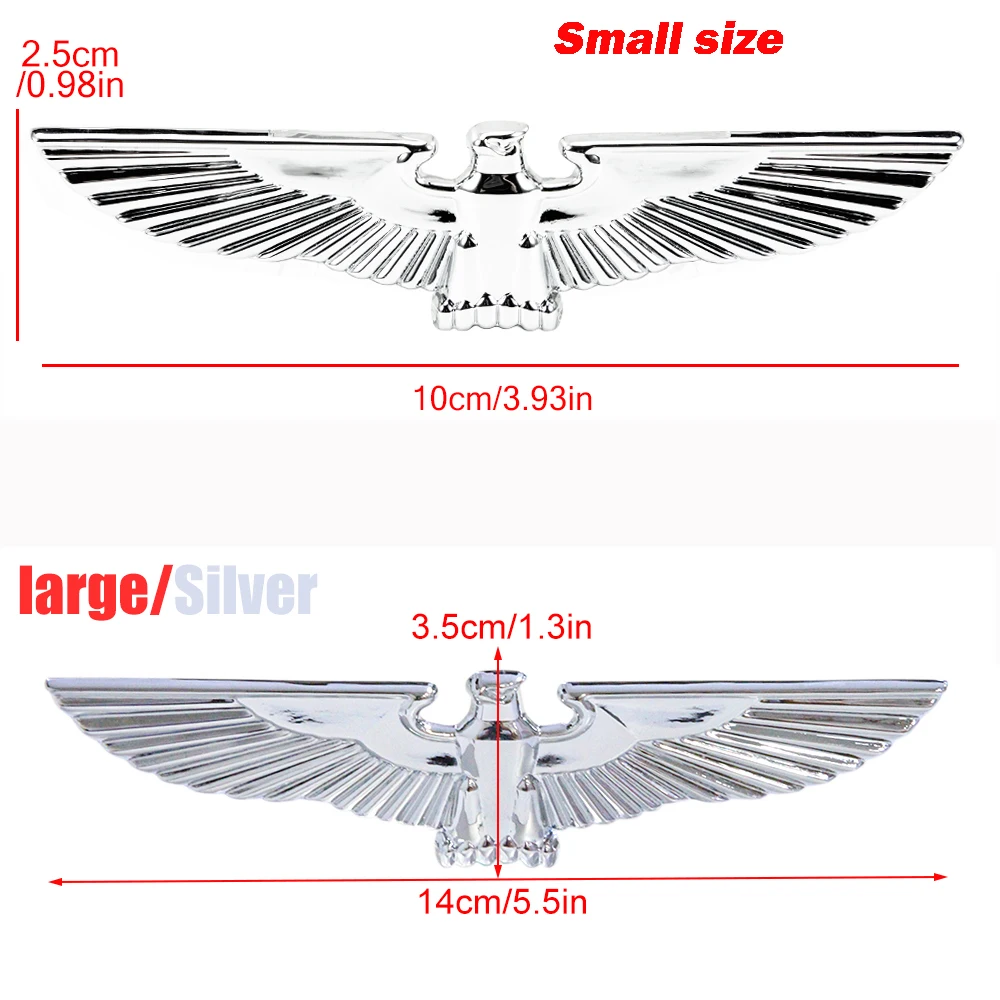 Personalizado 3D Metal Eagle Car Stickers, decoração de crachá, universal para a maioria dos carros, marca lateral do corpo, 1pc