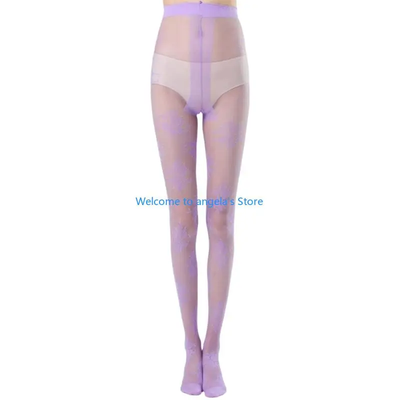 X4YC Women Tights Floral Patterned Pantyhose Stockings Sheer Tights Pantyhose Gift