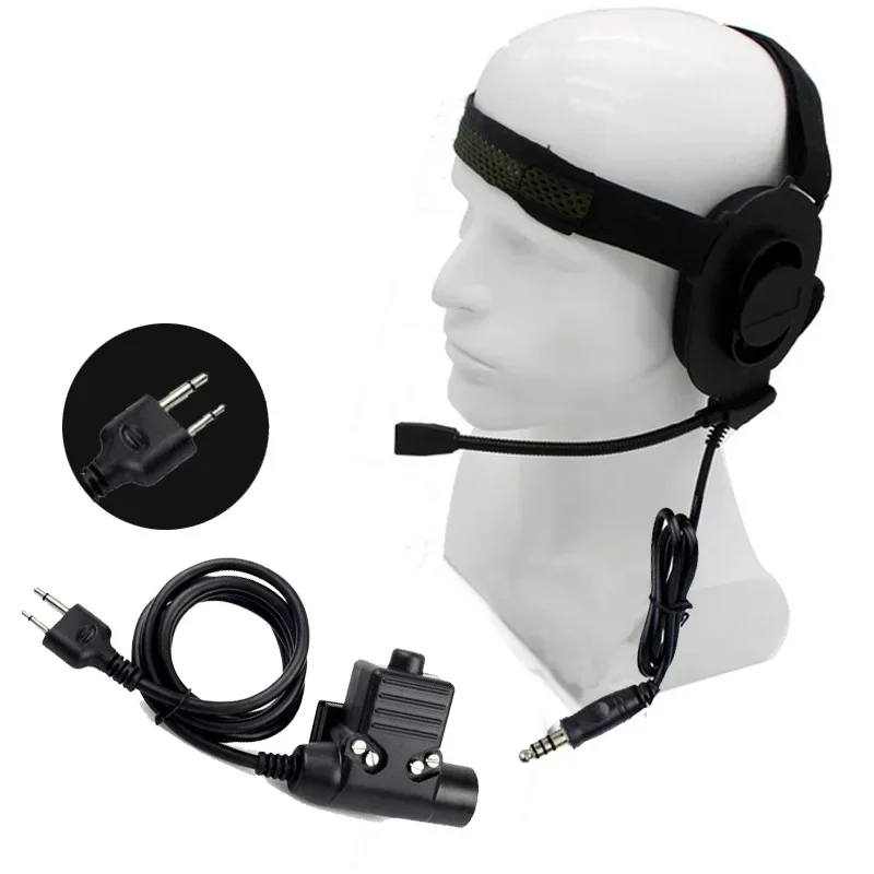 HD01 Z tactical Bowman Elite II Headset With U94 PTT Adapter Z113 Standard Version For ICOM IC-F21 IC-F10 Two Way Radio A38