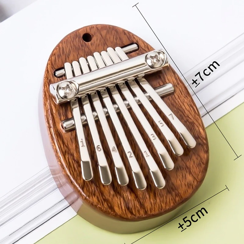 8 Key Kalimba Thumb Piano Gifts For Kids Beginners Music Lovers Players,Cute Instrument Pendant Keychain Accessories