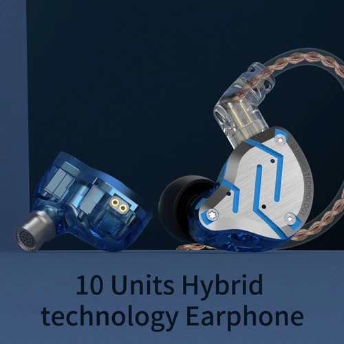 Imagen 2 del producto KZ ZS10 Pro 4ba + 1dd Auriculares híbridos de metal Auriculares con monitor de movimiento de graves de alta fidelidad de 10 conductores con canc