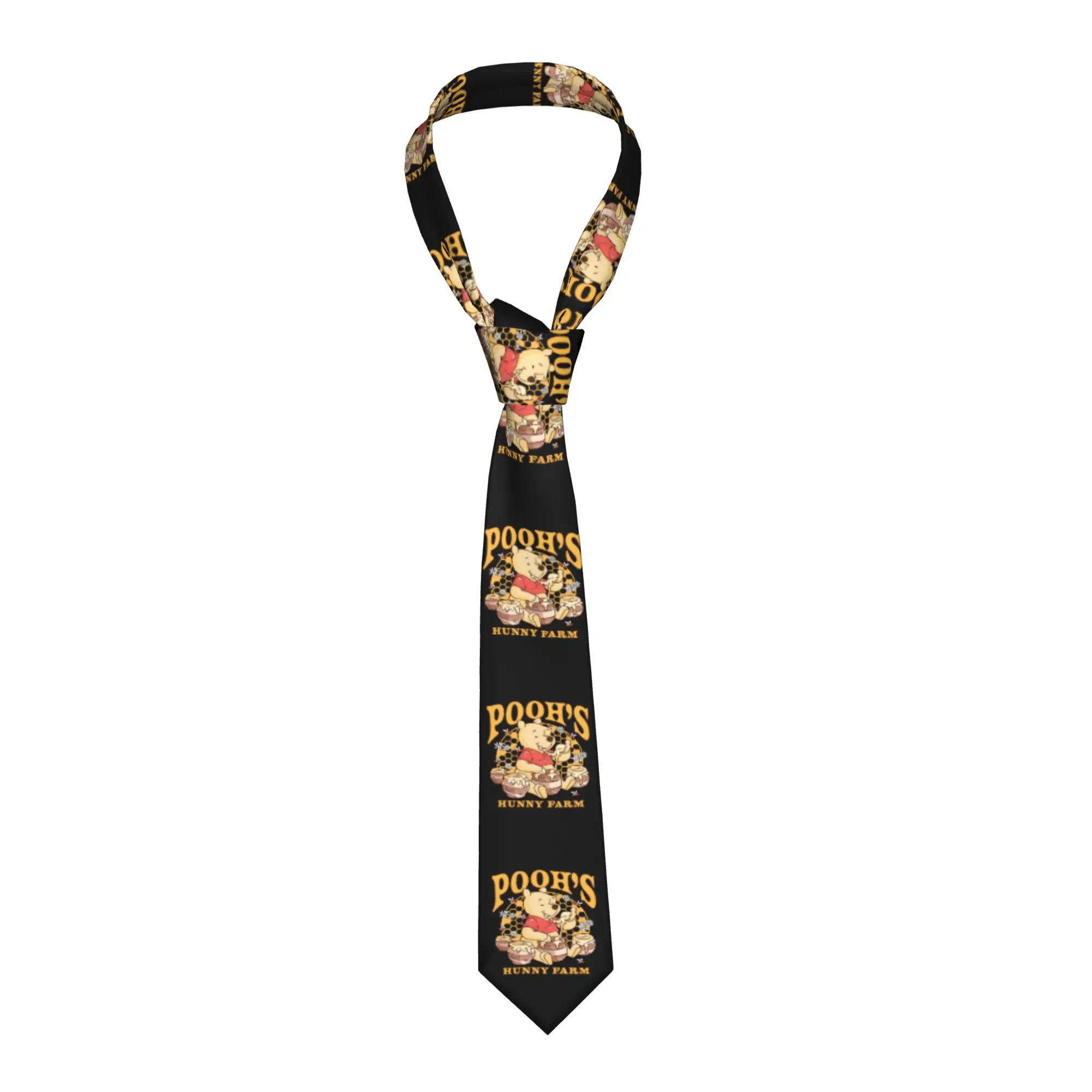 

Индивидуальный галстук с Винни-Пухом HUNNY FARM, классический мужской галстук с мультяшным принтом, шелковый галстук для вечеринок