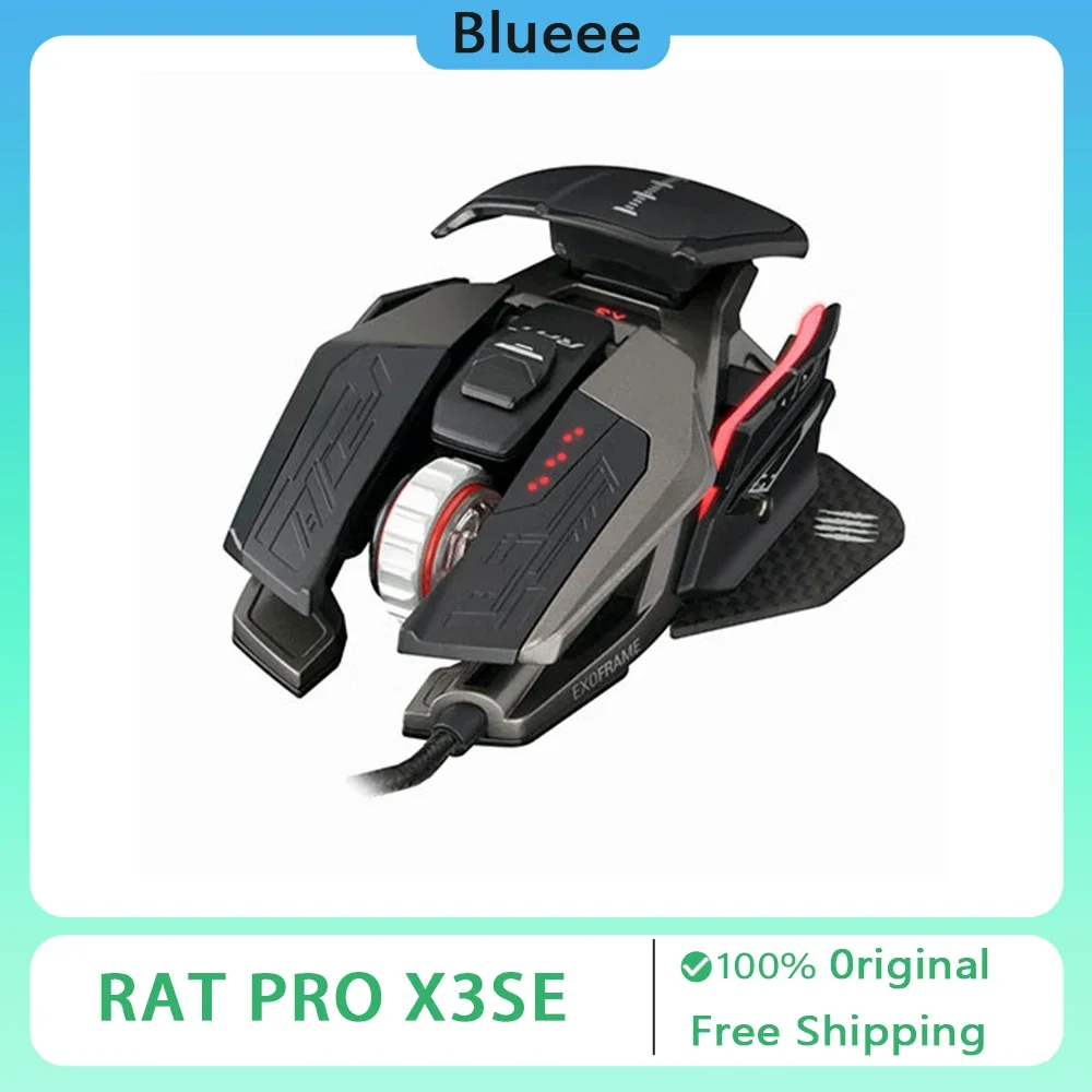 MAD CATZ RAT PRO X3 SE Wireless Mouse Dynamic RGB Rechargeable FPS Low Delay Gaming Mouse For PC Gamer Accessories Gifts