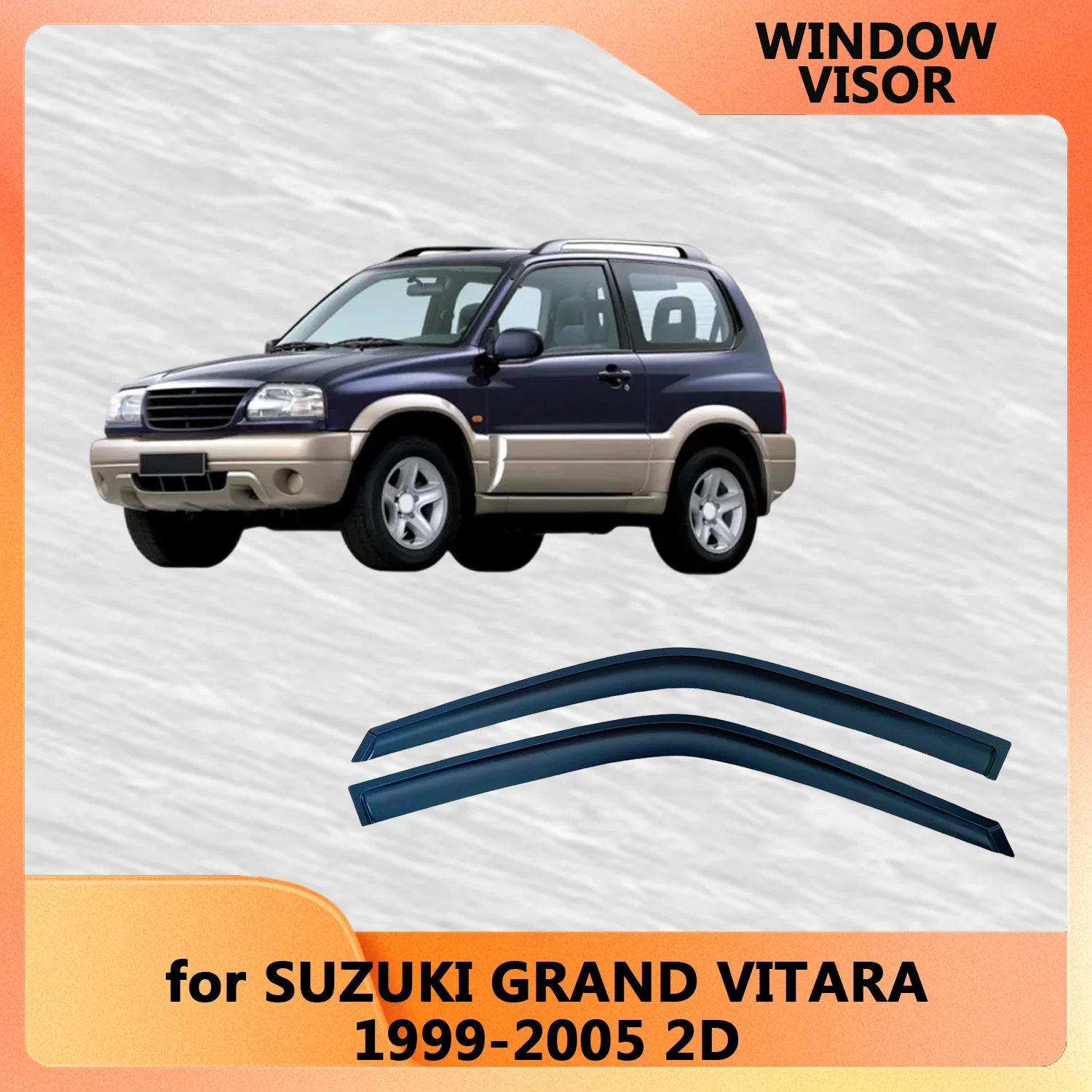

Оконный козырек для SUZUKI GRAND VITARA 1999 2000 2001 2002 2003 2004 2005 2-дверные ветровые дефлекторы, защита от дождя, дверной козырек, вентиляционные шторы