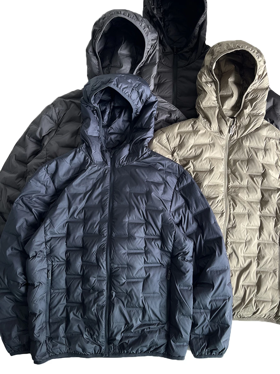 

Men's Outdoor Lightweight Warm Du down Jaet Hooded Windproof Fluffy Polyester Fiber Faionable Urban Sle Autumn Winter...