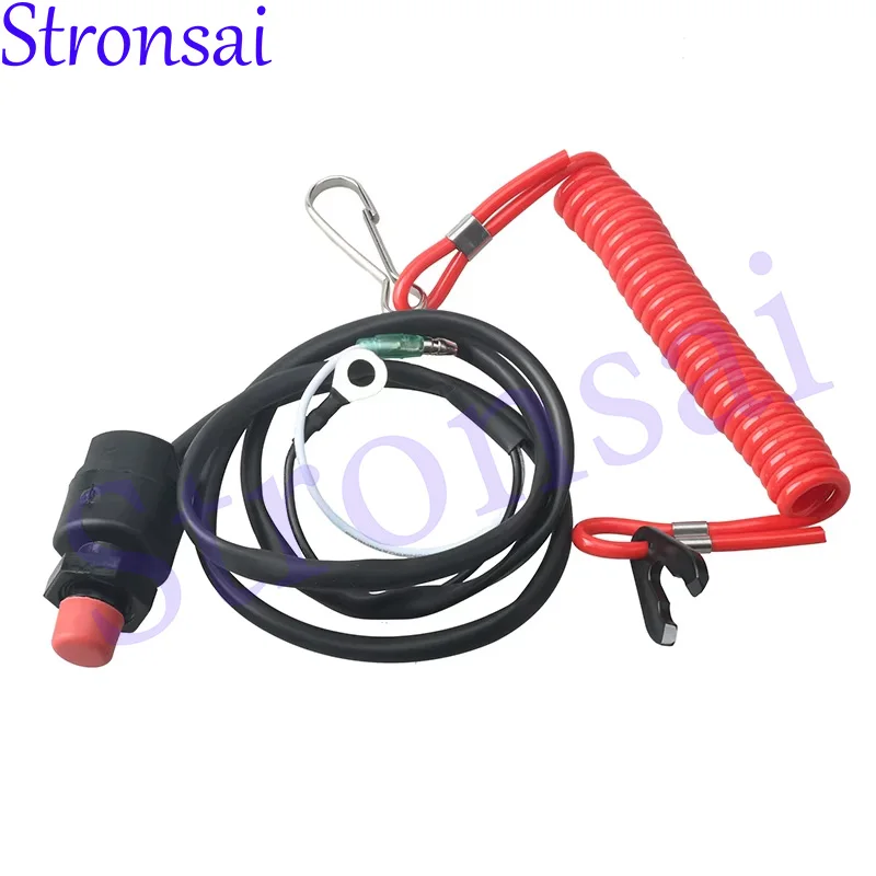 Kill Stop Switch & Safety Tether Lanyard 6E9-82575-00/01/02/03/04 65W-82575-00/01 63V-82575 for Yamaha / Tohatsu Outboard Engine
