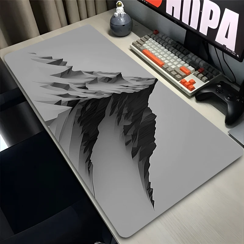 Rubber Mouse Pad Game Desk Mat Computer Keyboard Pad Large Gaming Accessories Black and white Carpet Natural Landscape Mousepad - view 2
