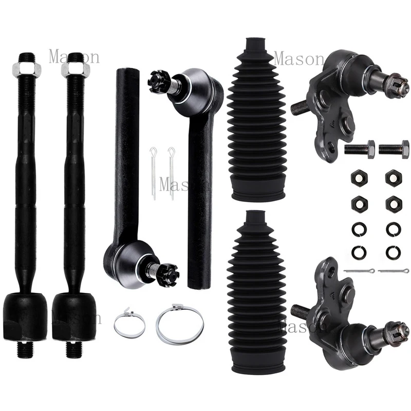 

R+ Lower Tie Rod End Ball Joints Rack Pinion Bellow For Toyota Highlander 2004-2007