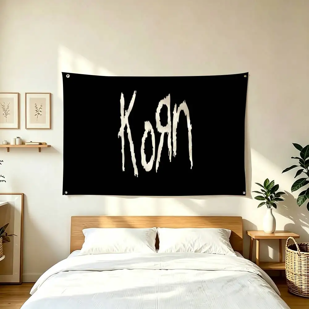 K-Korn Metal B-Band  Flag Suitable For Party Club Outdoor Interior Wall Decoration Banner Fans Gift