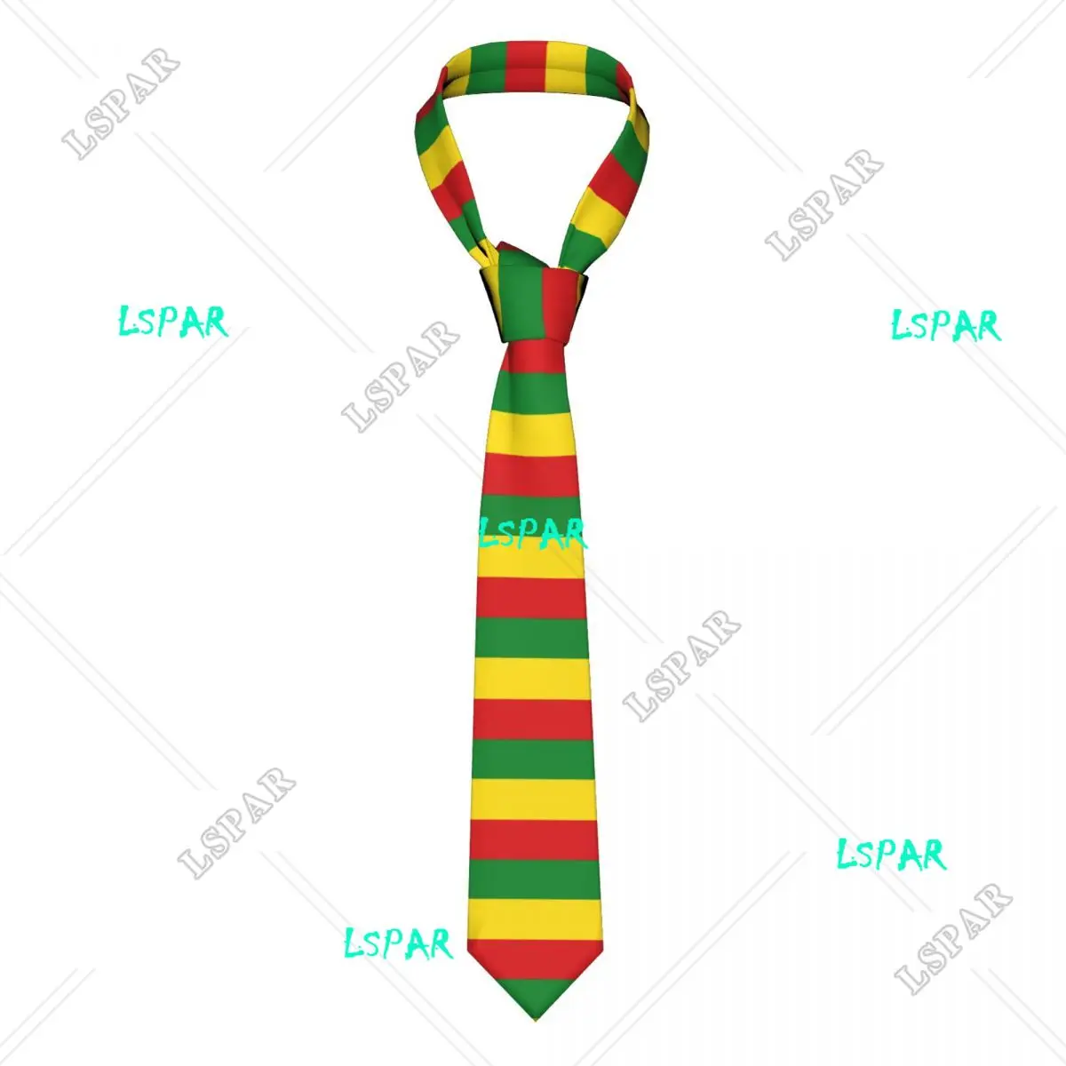 

Formal Jamaican Rasta Flag Neckties Men Customized Silk Business Neck Tie