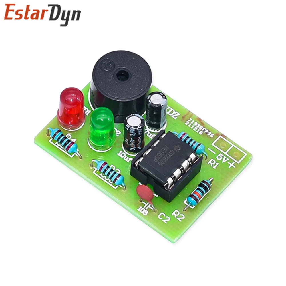 Estardyn NE555 DIY Kit LED Flasher & Signal Generator Circuit with PCB, Electronics Education Soldering Practice