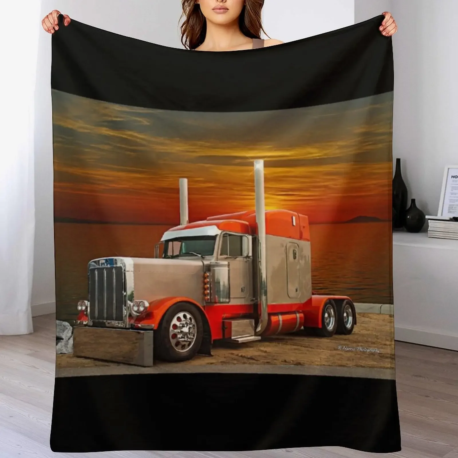 

Cool Peterbilt Throw Blanket bed plaid Blankets For Sofas Multi-Purpose for sofa Blankets