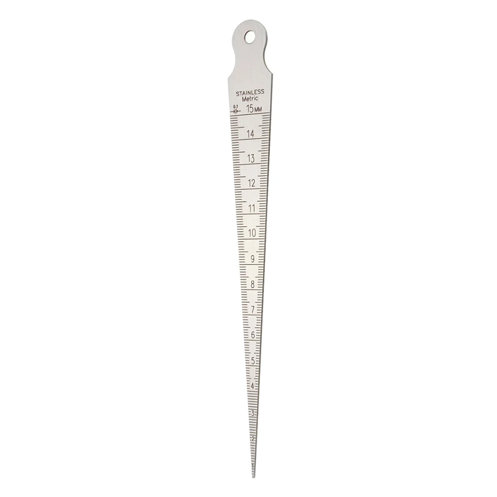Taper Gap Measurement Ruler Stainless Steel Tool for Small Hole Diameter Inspection and Quality Control
