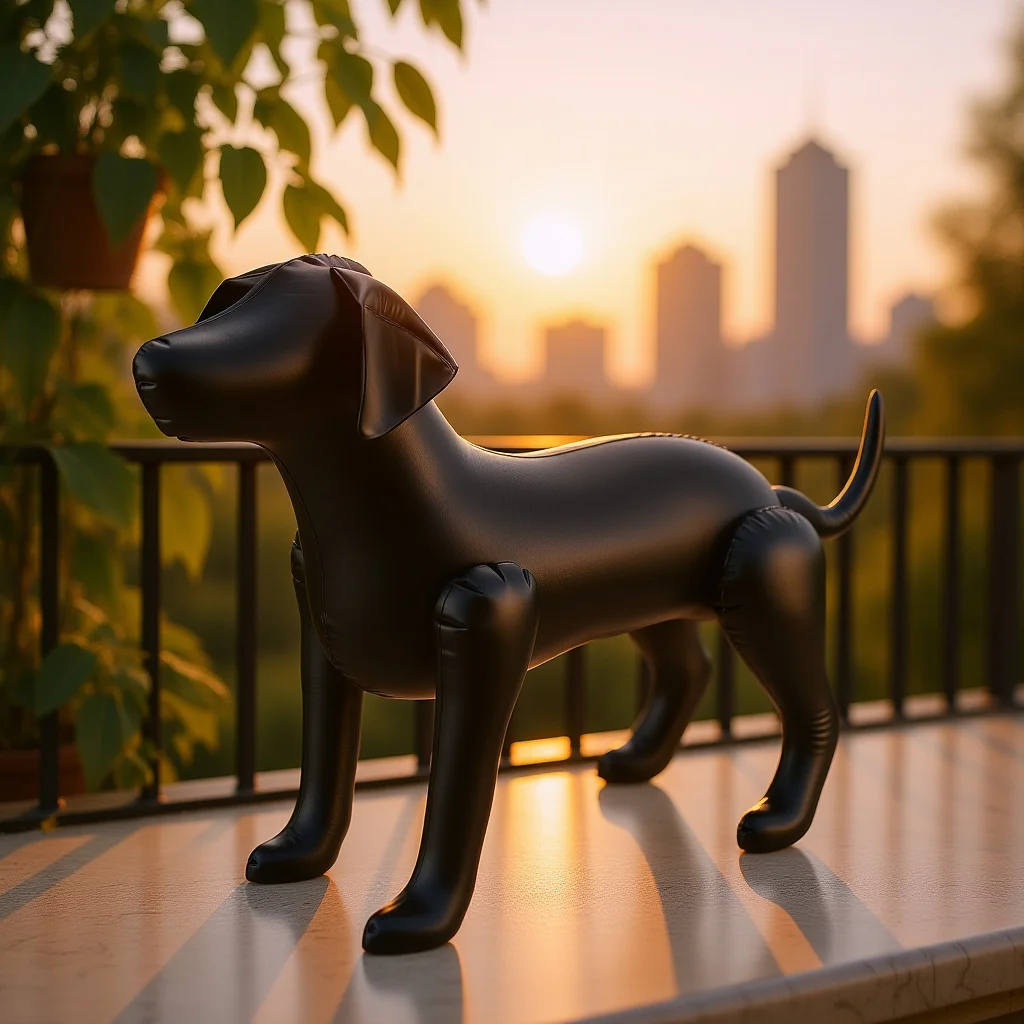 

Standing Inflatable Dog Mannequin PVC Display for Dog Clothing Pet Shop and Exhibition Use Display Stage Prop
