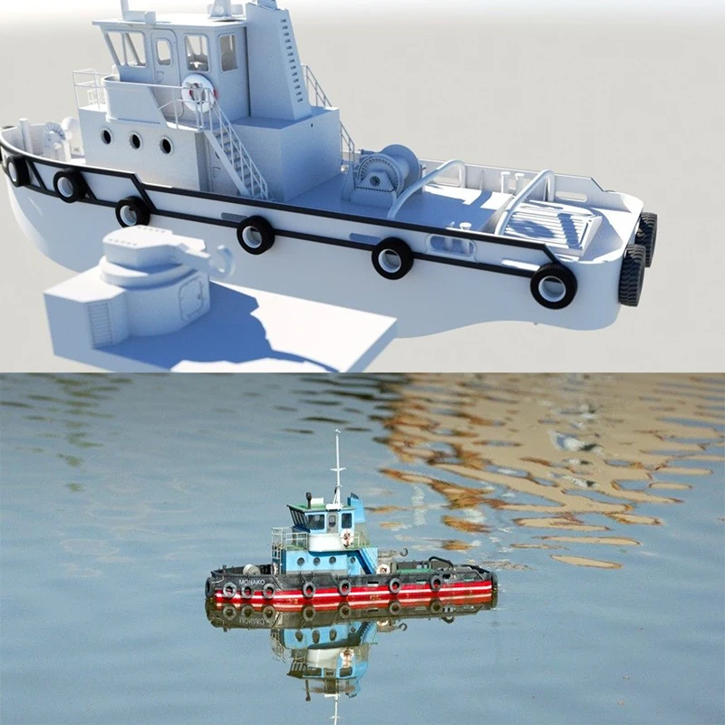 

DIY Tugboat круизный лайнер комплект для сборки модель лодки с 3d-печатью может быть адаптирована к версии RC