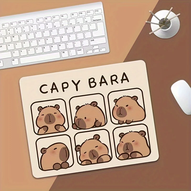 

Коврик для мыши CAPY бара, Маленький милый Настольный коврик для компьютерных игр, офисных игр, с противоскользящей основой из натурального каучука, коврики для игровой клавиатуры и ноутбука