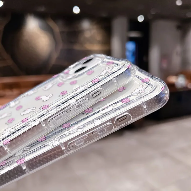 S23 Ultra Phone Case For Samsung A55 5G Case Galaxy S21 FE S24 Ultra A52 A52S A54 A32 A35 A15 A33 Rabbit Soft Shockproof Cover image 6