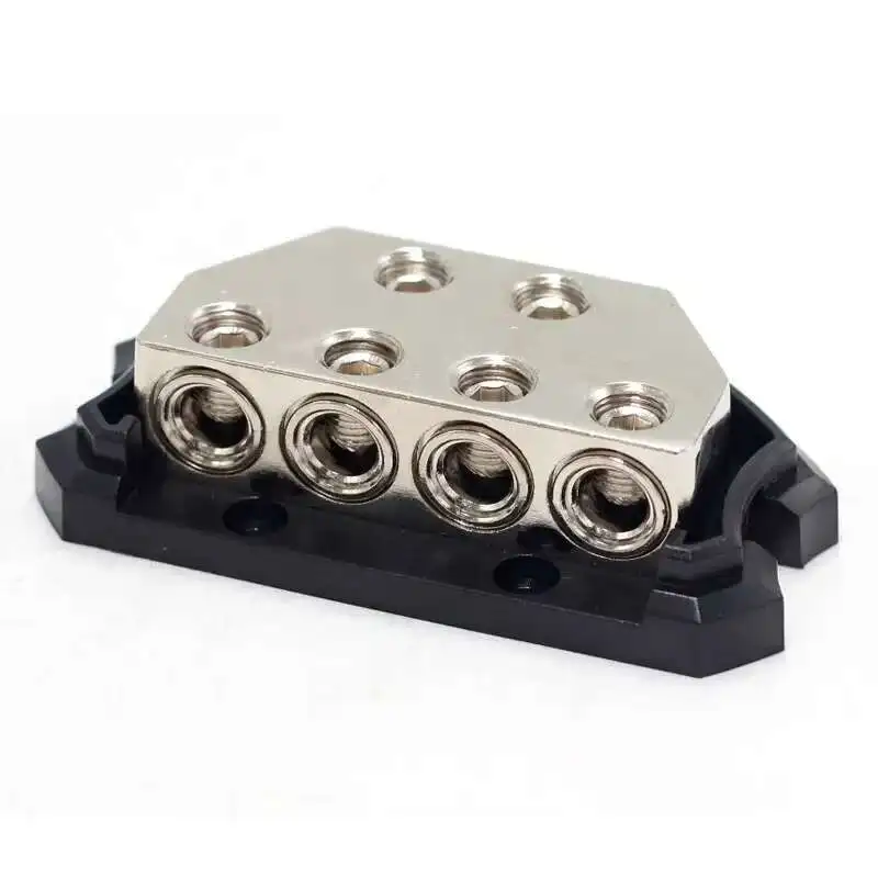 

6-Way 2 In / 4 X 0/2/4 Gauge Out Power Distribution Ground Distributor Block