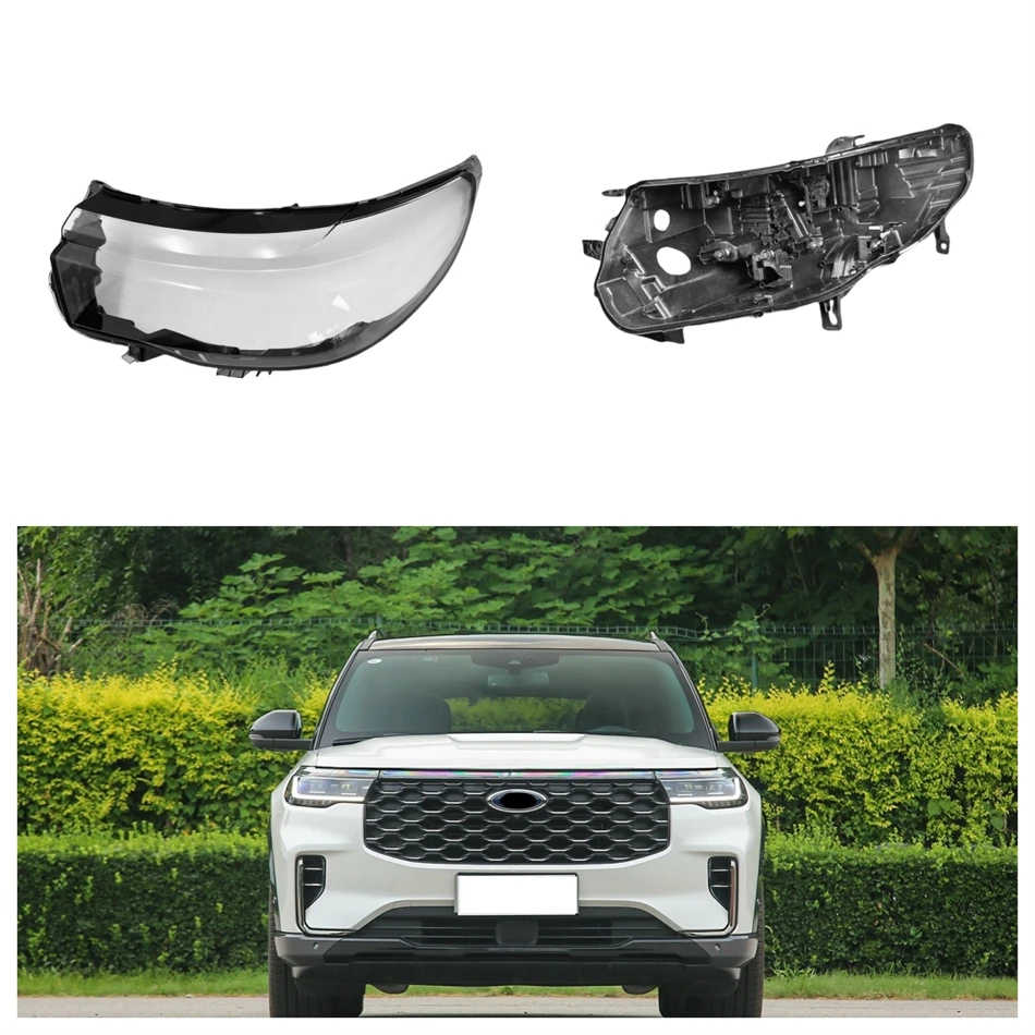 For Ford Explorer 2020 2021 2022 Auto Accessories Car Base Head Lamp Shell Headlight House Headlights Glass