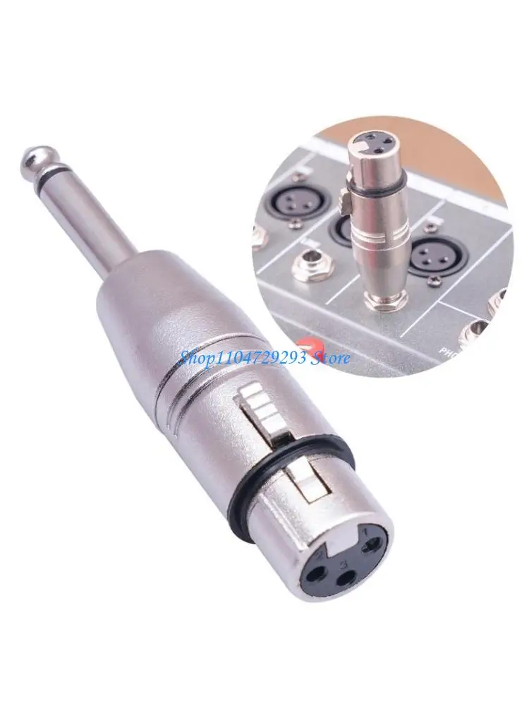 3-Pin 3Pin Female to 6.35mm 1/4'' Stereo Music Microphone Connector for Speaker