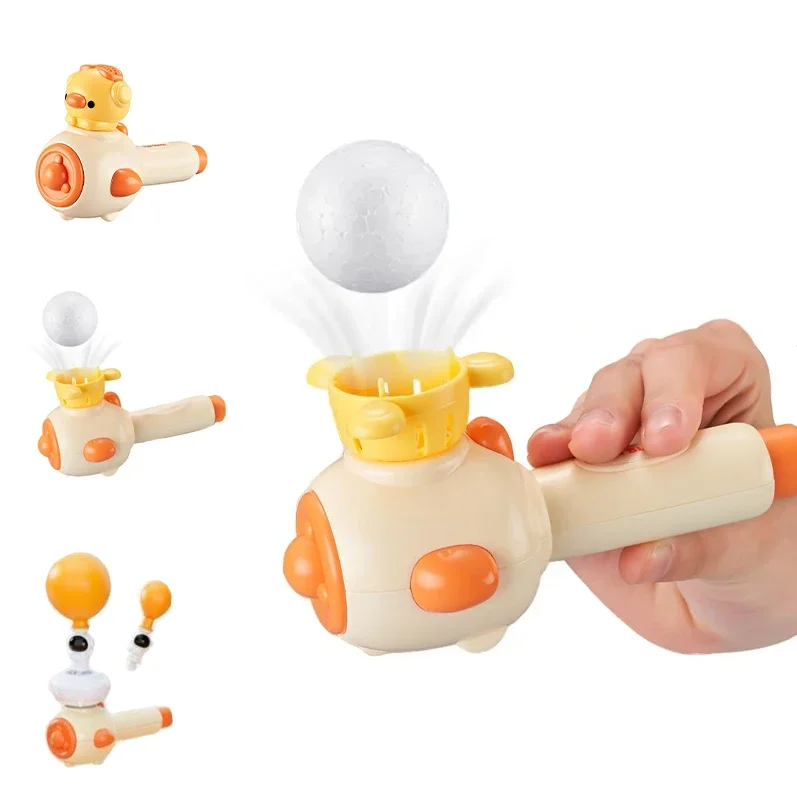 

Balloon Blowing Toy Cute Duck Balloon Launcher Whistle Inflatable Floating Ball Flying Balloon Pump Kids Science Educational Toy