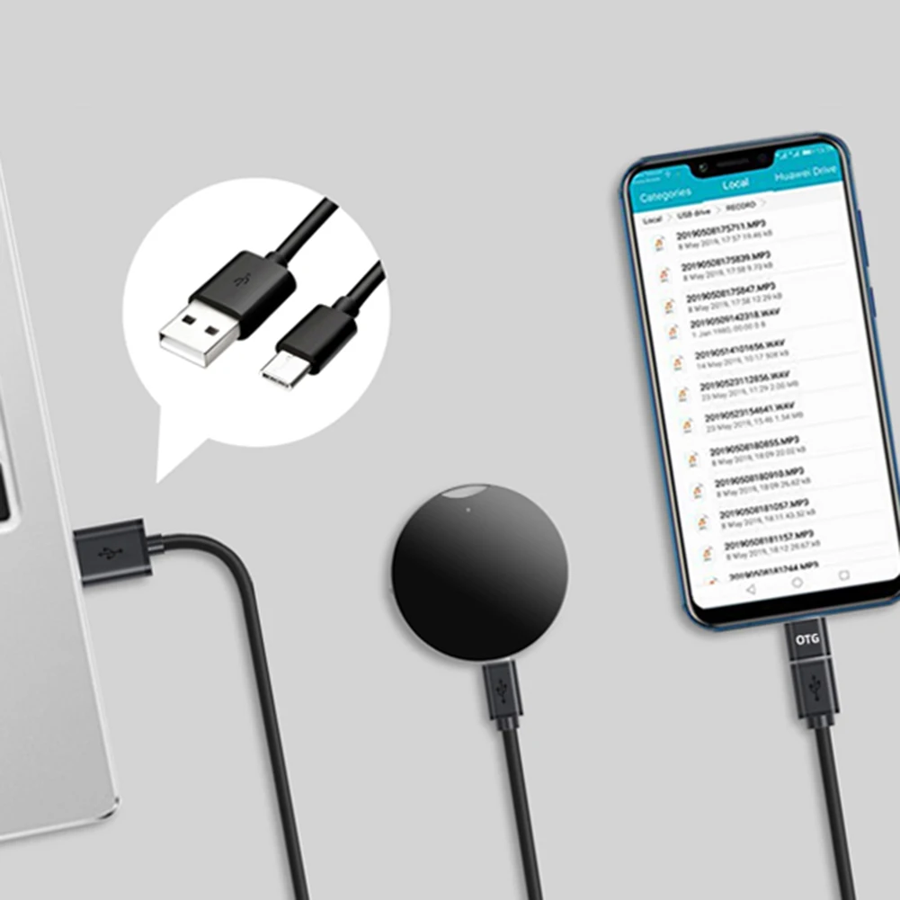 16G/32G Mini Voice Recorder Pendant HD Noise Reduction Voice Activated Professional Dictaphone for Lecture Interview Meeting