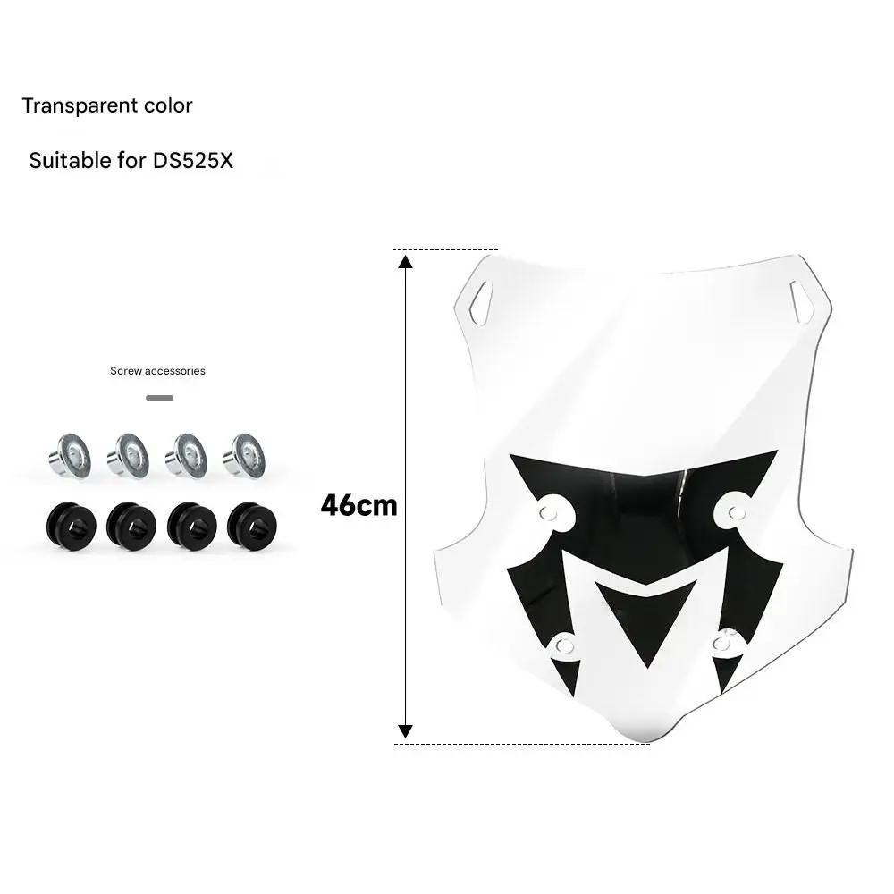 

Dedicated High Windshield For V OGE DS525X 2023-2024 Smoke Transparent Windscreen Windproof Deflector Kit