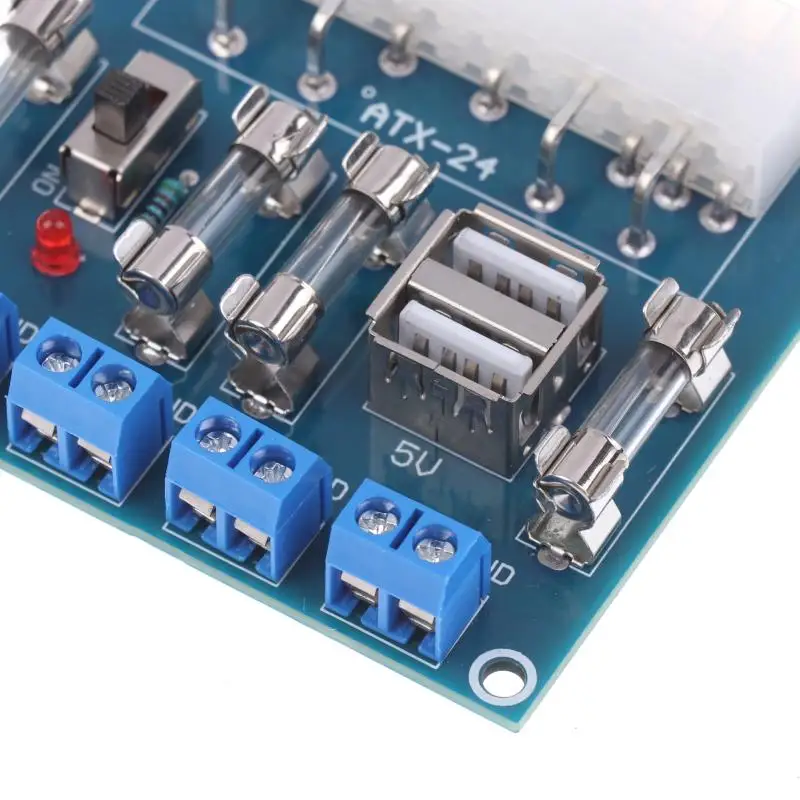 Test Module Power Supply Circuit Outlet Module HU-M28W Desktop PC Power ATX Transfer Board 1 Piece Power Adapter Supply