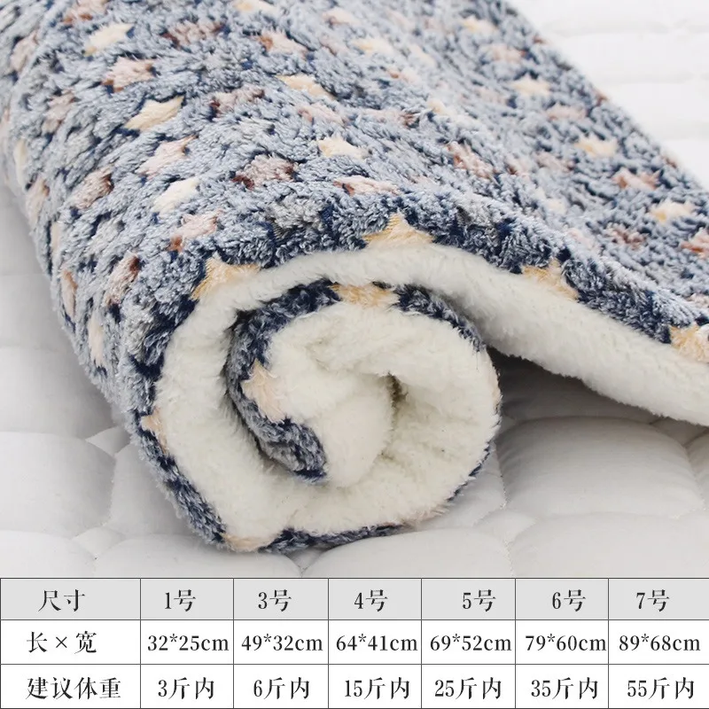 Soft Flannel Pet Mat dog Bed Winter Thicken Warm Cat Dog Blanket puppy Sleeping Cover Towel cushion for small Medium large dogs