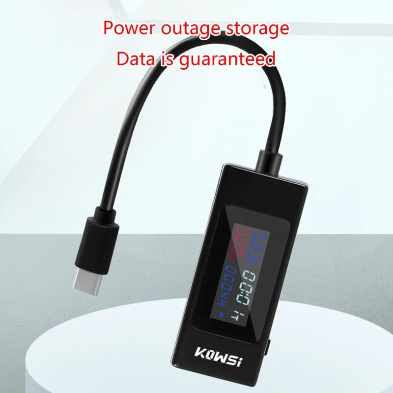 ipiip Tester tensione corrente Misuratore USB Capacità lavoro Amperometro Voltmetro Potenza