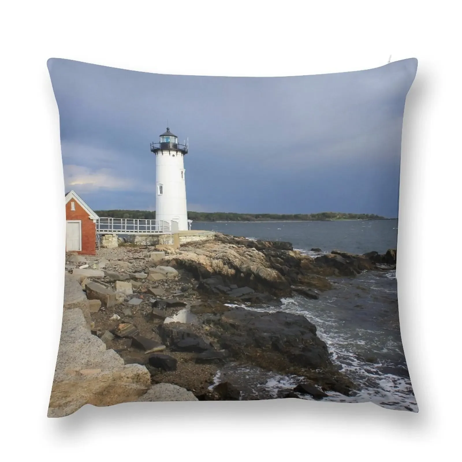 

Portsmouth Harbor Lighthouse Throw Pillow Plaid Sofa Pillowcases Cushion Covers Sofa pillow