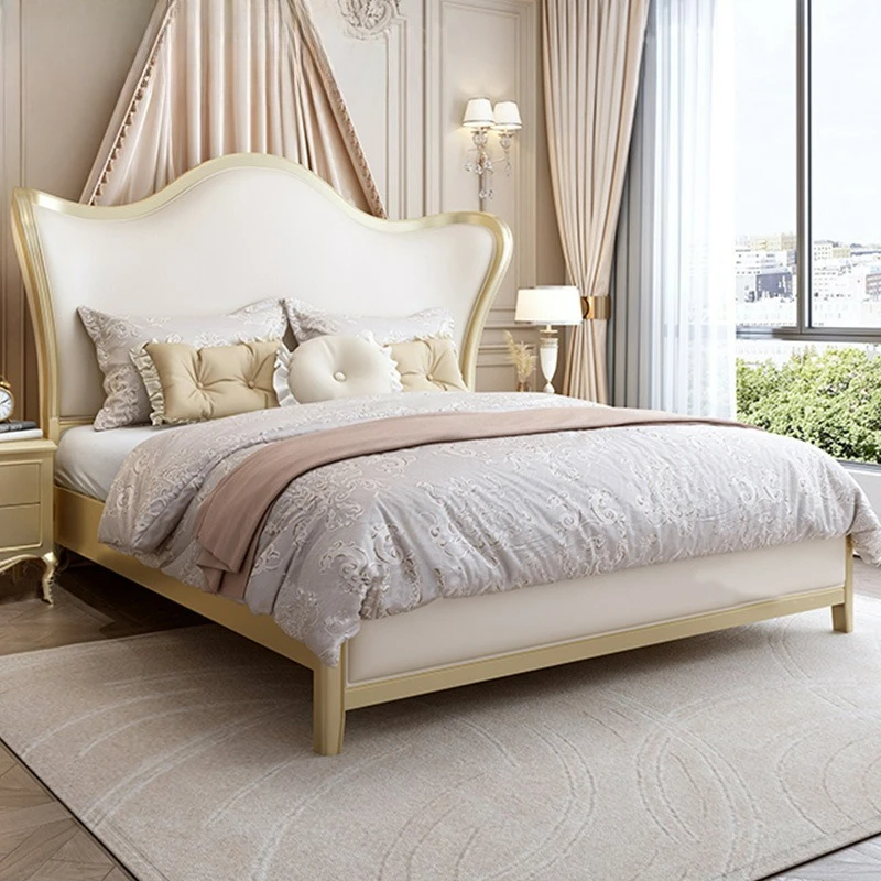 

Customizable American light luxury solid wood bed