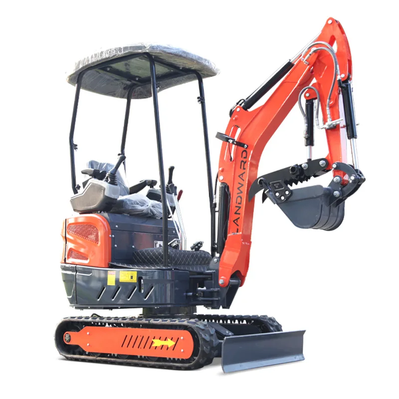 Customized High Efficiency 1600kg Mini Small Excavators Multifunctional Micro Crawler Bagger Machine 1.6 Ton Hydraulic Digger