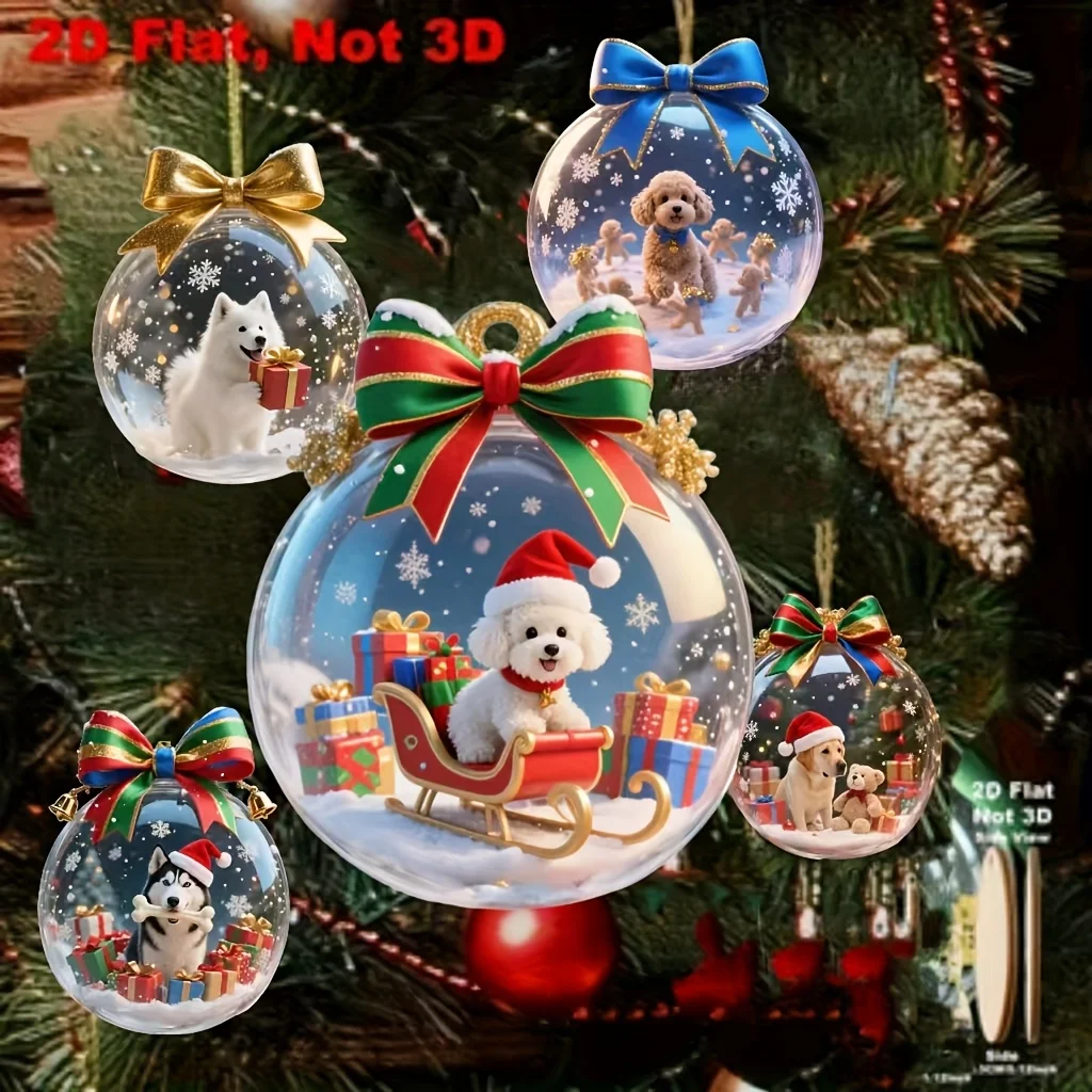 8-Piece Christmas Dog Ornaments 3