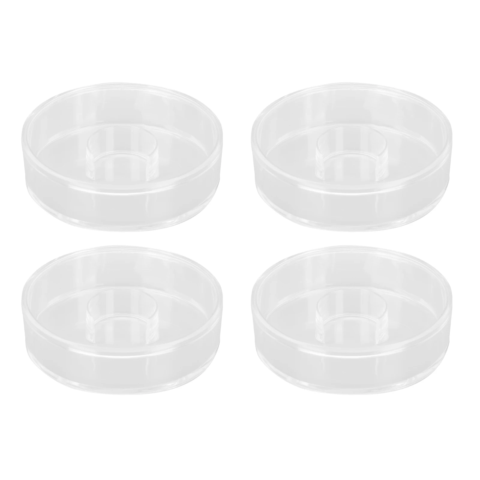 

4pcs Round Acrylic Bracelet Storage Boxes Transparent Displaying Cases For Buddha Beads Space-Saving Multi-Function Container