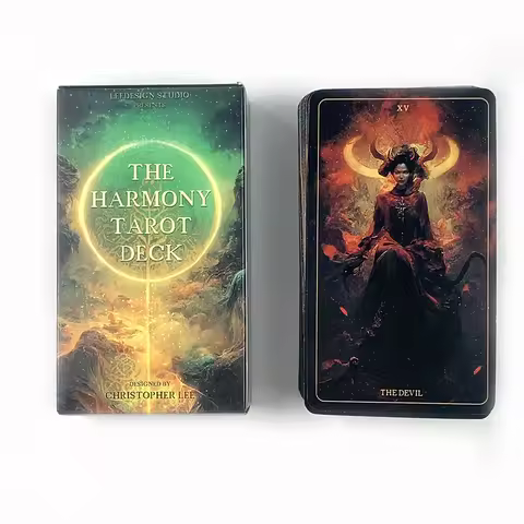 The Harmony Tarot Deck A 78PCS Cards Deck Fate Divination Table Games, Family Party Entertainment Game Tools