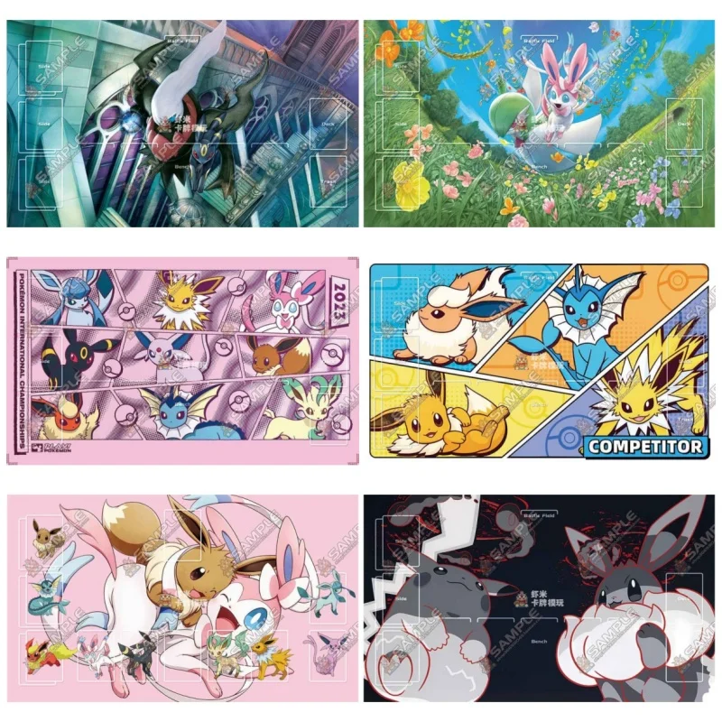 ポケモンカードパッド シルベオン イーブイ ウンブレオン ジョルテオン ヴァポレオン フレアオン DIY ラバー シングルプレイヤー バトルマット アニメ アクション トイ フィギュア ギフト